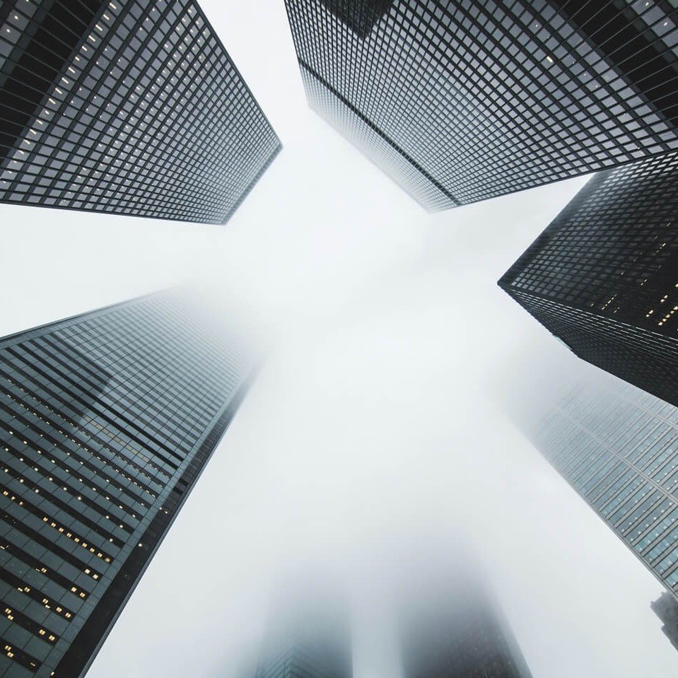 Cover Photo of Buildings Taken from Below